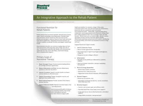 Pet Rehabilitation Clinical Protocol